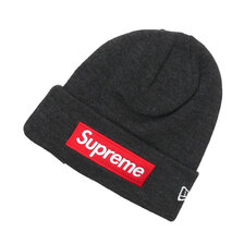 Supreme 21FW New Era Box Logo Beanie CHARCOAL画像