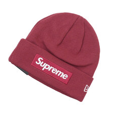Supreme 21FW New Era Box Logo Beanie PLUM画像