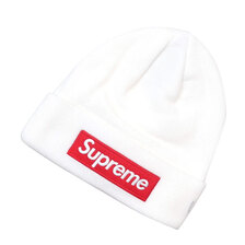 Supreme 21FW New Era Box Logo Beanie WHITE画像
