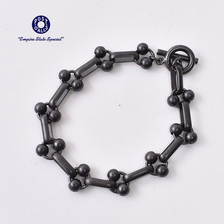 POST OVERALLS POST Bracelet #2 brass flat black 3909 PB2画像