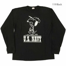 Buzz Rickson's &times; PEANUTS L/S T-SHIRT "U.S. NAVY" BR68891画像