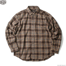 Deus Ex Machina ALLAN FLANNEL SHIRT (CHOC BROWN) DMW2051265画像
