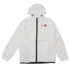 PLAY COMME des GARCONS &times; K-WAY PACKABLE FULL ZIP JACKET WHITE画像