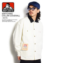 BEN DAVIS SWITCHING COLLAR COVERALL -WHITE- G-2380003画像