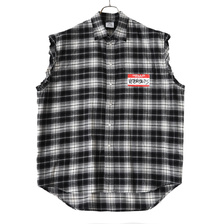 VETEMENTS MY NAME IS VETEMENTS SLEEVELESS FLANNEL SHIRT UE52SH280画像