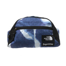 Supreme &times; THE NORTH FACE 21FW Bleached Denim Print Roo II INDIGO画像