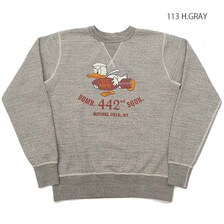 Buzz Rickson's SET-IN CREW NECK SWEAT SHIRT "442nd BOMB.SQ." BR68899画像