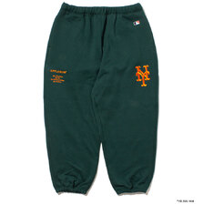 APPLEBUM &times; MLB NY Mets Oversize Sweat Pants GREEN画像