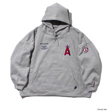 APPLEBUM &times; MLB LA Angels Oversize Sweat Parka H.GREY画像