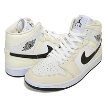 NIKE WMNS AIR JORDAN 1 MID COCONUTMILK/BLACK BQ6472-121画像
