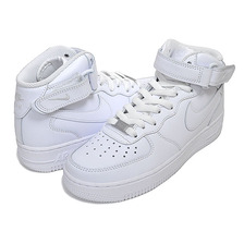 NIKE WMNS AIR FORCE 1 07 MID white/white-wht DD9625-100画像