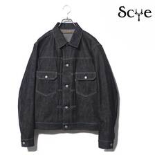 SCYE BASICS Selvedge Denim Pivot Sleeve Trucker Jacket 5122-61515画像
