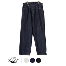 GOLD RESYCLED WASTE SUVIN COTTON YARN 11oz. DENIM 5POCKET PANTS 22A-GL42274画像