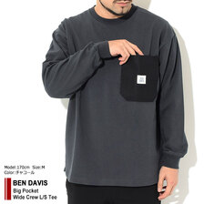 BEN DAVIS Big Pocket Wide Crew L/S Tee C-2380021画像