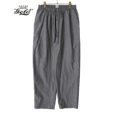 GOLD COTTON / SILK CHAMBRAY EASY WIDE PANTS 22A-GL42279画像