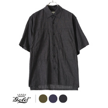 GOLD VAT DYE CHAMBRAY S/S WORK SHIRT 22A-GL38776画像
