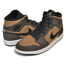 NIKE AIR JORDAN 1 MID SE dark chocolate/crimson bliss DC7294-200画像