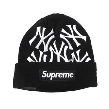 Supreme &times; New York Yankees 21FW New Era Box Logo Beanie&times; NEW ERA画像