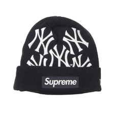 Supreme &times; New York Yankees 21FW New Era Box Logo Beanie NAVY画像