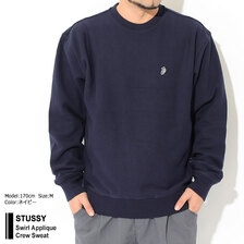 STUSSY Swirl Applique Crew Sweat 118463画像