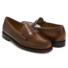 G.H.BASS LARSON MOC PENNY LOAFER MID BROWN LEATHER (LEATHER SOLE) BA11010H-033画像