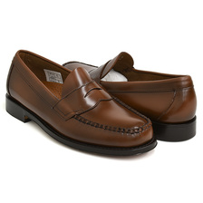 G.H.BASS LOGAN MOC LOAFER MID BROWN LEATHER (LEATHER SOLE) BA11035H-033画像