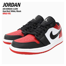 JORDAN AIR JORDAN 1 LOW Gym Red/White/Black BRED TOE 553558-612画像