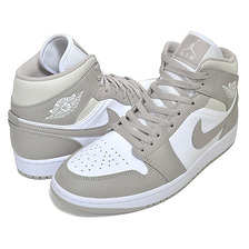 NIKE AIR JORDAN 1 MID college grey/light bone-wht 554724-082画像