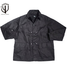 CORONA #CJ001-22-03 Utility Game Jacket / Black Key Stripe - Grey Stripe on Black画像