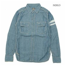MOMOTARO JEANS Lot.SJ091 CHAMBRAY L/S WORK SHIRT SJ091E画像