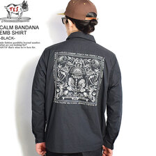 The Endless Summer TES CALM BANDANA EMB SHIRT -BLACK- KE-2374001画像