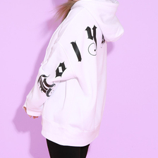 HTML ZERO3 &times; STARDOM 中野たむ Holy White Big Hoodie PA179画像