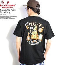 COOKMAN T-shirts TM Paint Pizza Party -BLACK- 231-21060画像