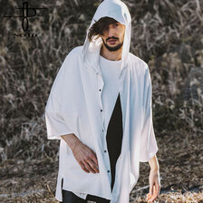 NO ID. BLACK ストレッチフードドルマンBIG-七分袖SH 450006-886S画像