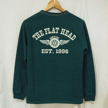 THE FLAT HEAD LONG SLEEVE T-SHIRT - FH FLYING WHEEL FN-THCL-102画像
