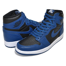 NIKE AIR JORDAN 1 RETRO HI OG dk marina blue/black-white 555088-404画像
