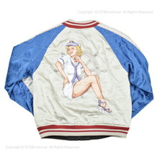 TOYS McCOY SOUVENIR "SUKA" JACKET MARILYN MONROE "DD-796 USS BENHAM" TMJ2201画像