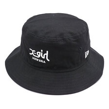 NEW ERA バケット01 X-girl ミルズロゴ ブラック 13056177画像