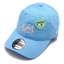 NEW ERA 9THIRTY イージースナップ X-girl ミルズロゴ ドリッピング オーガストブルー 13056202画像