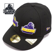NEW ERA &times; X-LARGE LAKERS MIX LOGO 6PANEL CAP BLACK 101221051021画像