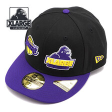NEW ERA &times; X-LARGE LAKERS MIX LOGO 6PANEL CAP PURPLE 101221051021画像