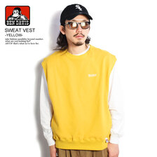 BEN DAVIS SWEAT VEST -YELLOW- C-2380030画像