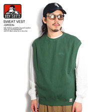 BEN DAVIS SWEAT VEST -GREEN- C-2380030画像