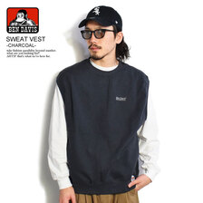 BEN DAVIS SWEAT VEST -CHARCOAL- C-2380030画像