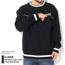 X-LARGE Standard Logo Lined Crew Neck Sweat 101214012017画像