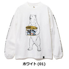 go slow caravan USAコットン ゴースローツナ缶 クマ ロンtee 371901画像