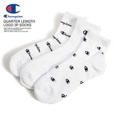 Champion QUARTER LENGTH LOGO 3P SOCKS CMSCT203画像