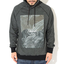 NANGA ECO Hybrid Contour Map Logo Sweat Hoodie画像