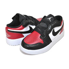 NIKE JORDAN 1 LOW ALT (PS) BRED TOE gym red/white-black BQ6066-612画像