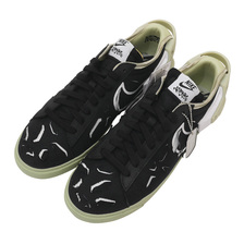 NIKE &times; ACRONYM BLAZER LOW BLACK/WHITE-OLIVE AURA DO9373-001画像